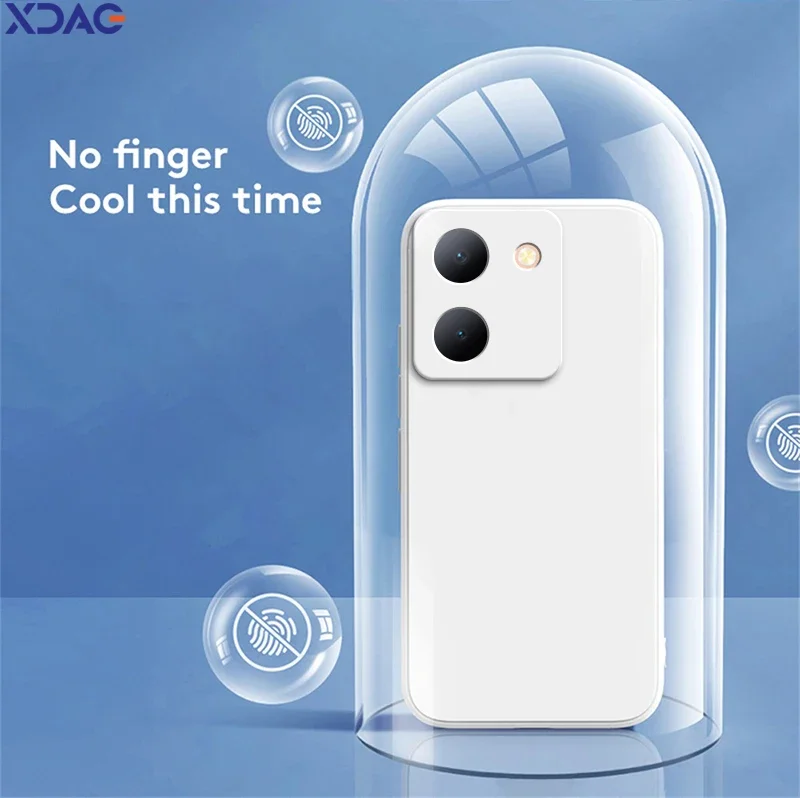 Classic Square Liquid Silicone Back Cover with Internal Flocking