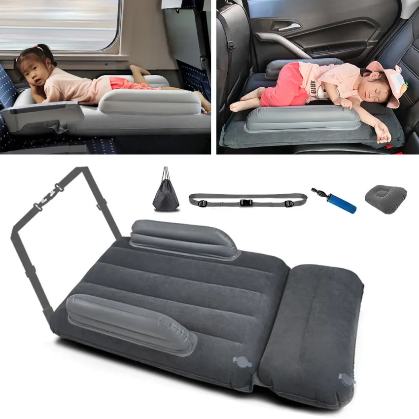 

Child Baby Inflatable Mattress Air Bed Long Distance Teavel Car Plane High Speed Rail Travel Self Driving Rear Sleep Artifact