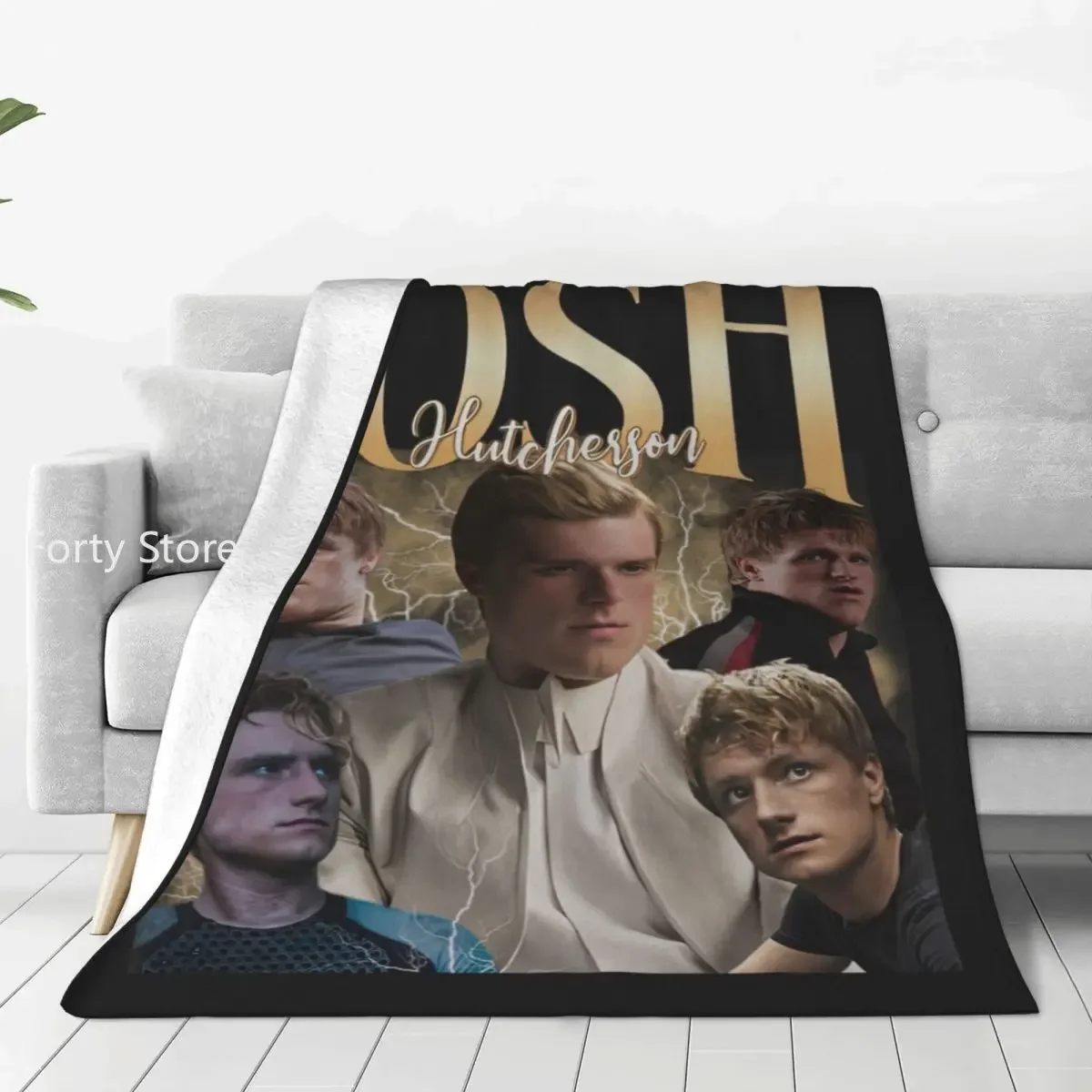 

J-Josh Hutchersons Flannel Blanket American Actor Super Warm Throw Blanket for Living Room Camping Bedspread Sofa Bed Cover