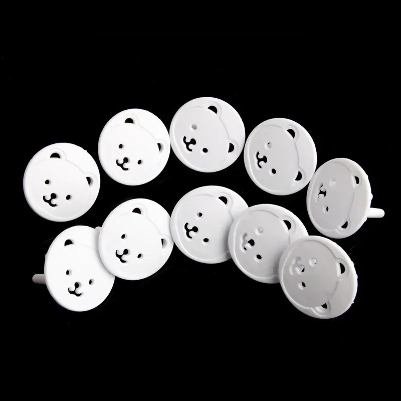 5 Pack Cute Bear Power Socket Cover Plug Protector Children Baby Safety Protector Anti-Electric Shock Plug Cover