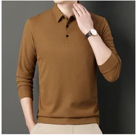 Polo brodé à manches longues pour hommes, décontracté et à la mode, confortable, respirant et polyvalent, haut d'été, nouvelle collection 6