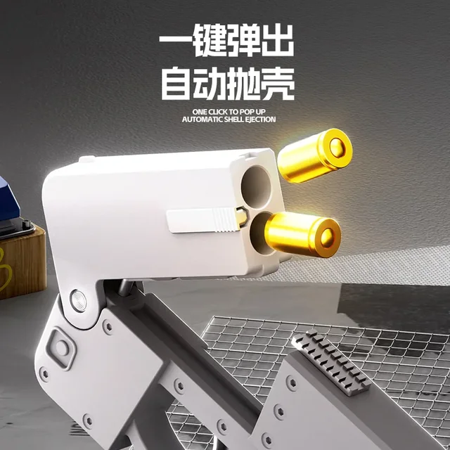 Shell Ejection Deformation Ic380 Folding Mobile Phone Spray Gun Soft Bullet Gun Can Launch Toy Pistol Model Christmas Gift 2025 2