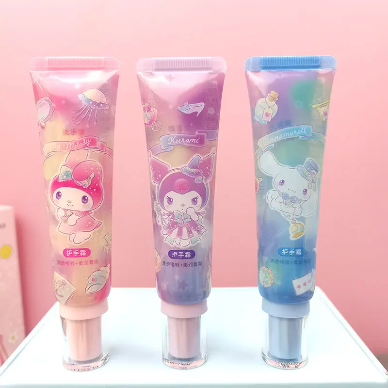 

Cartoon Sanrioed Anime Hello Kittys Hand Cream Ins Girl Heart Kawaii Portable Moisturizing Soft Skin Care Cream Holiday Gifts