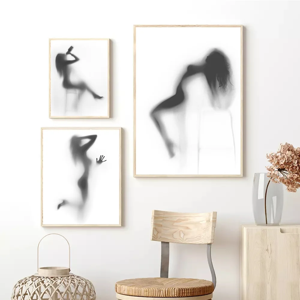 Abstraktes Ölgemälde 'Frau Rücken' - Modernes Leinwand-Wandbild 80x120cm, Rahmenlos Für Wohnzimmer & Büro
