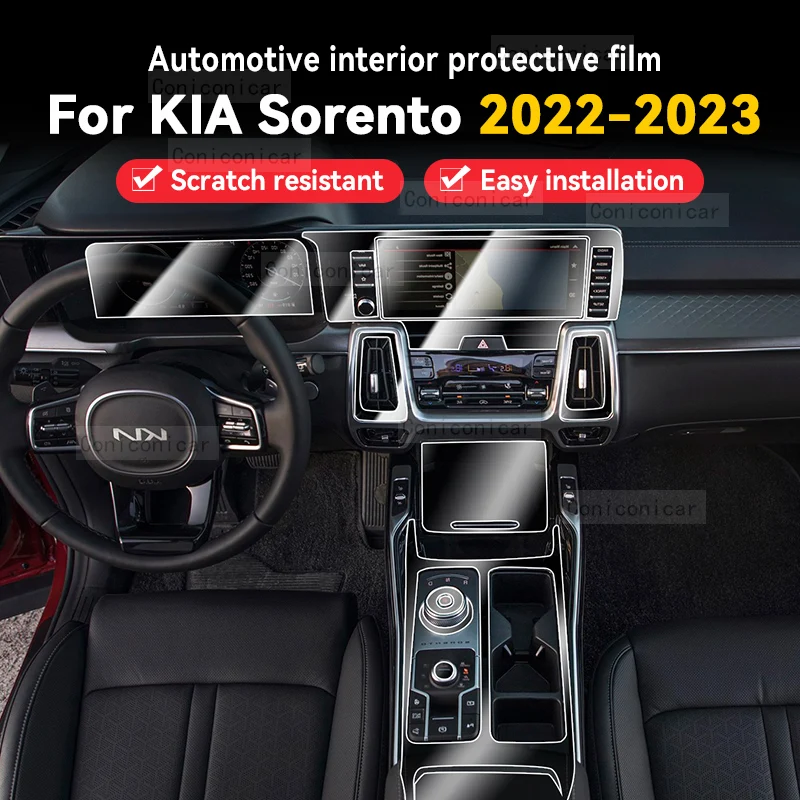 

For KIA Sorento 2022 2023 Car Interior Center Console Screen Protective Film Anti-scratch Repair Sticker Cover Accessories