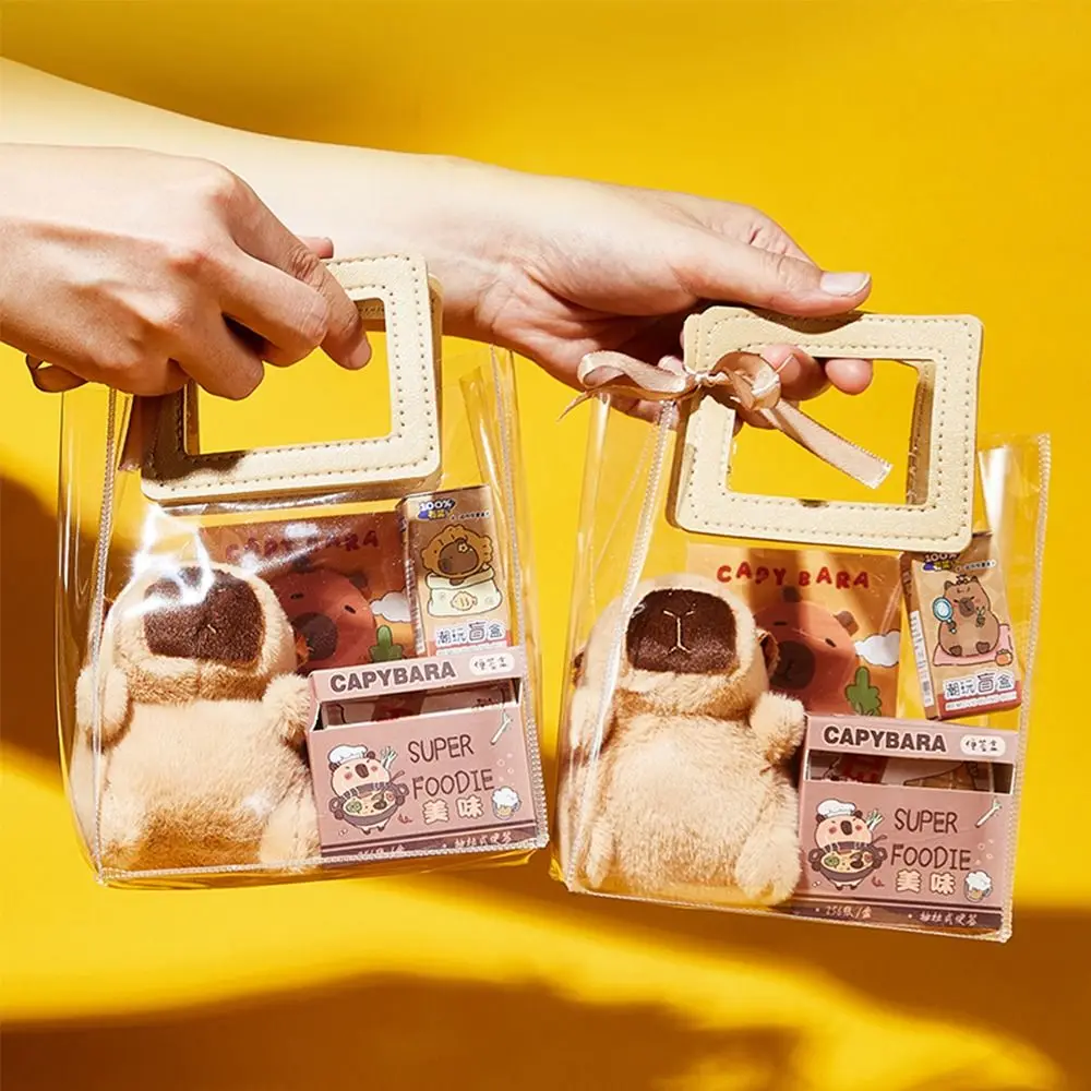 Pendants Capybara Stationery Set Final Prizes with Handbag Pen Stickers Notebook Kawaii Stationery Gift Bag for Students
