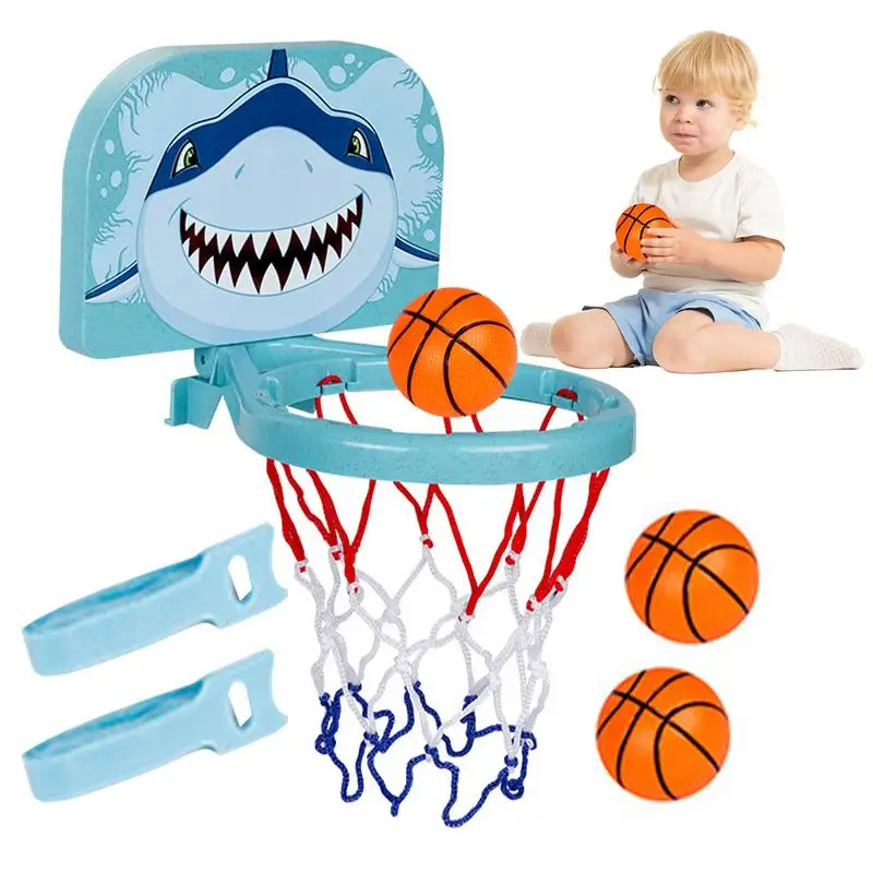 

Bath Basketball Hoop Bathroom Tub Basketball Hoop 3 Balls Strong Suction Cup Kids Bath Toys Fun Bathtub Game Shower Toys For