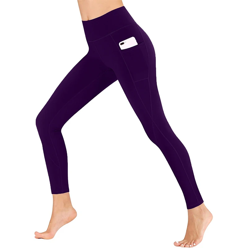 High Elastic Leggings Sports Leggings Women's High Waist Hip Lifting Yoga Pants Running Fitness Training Pants Black