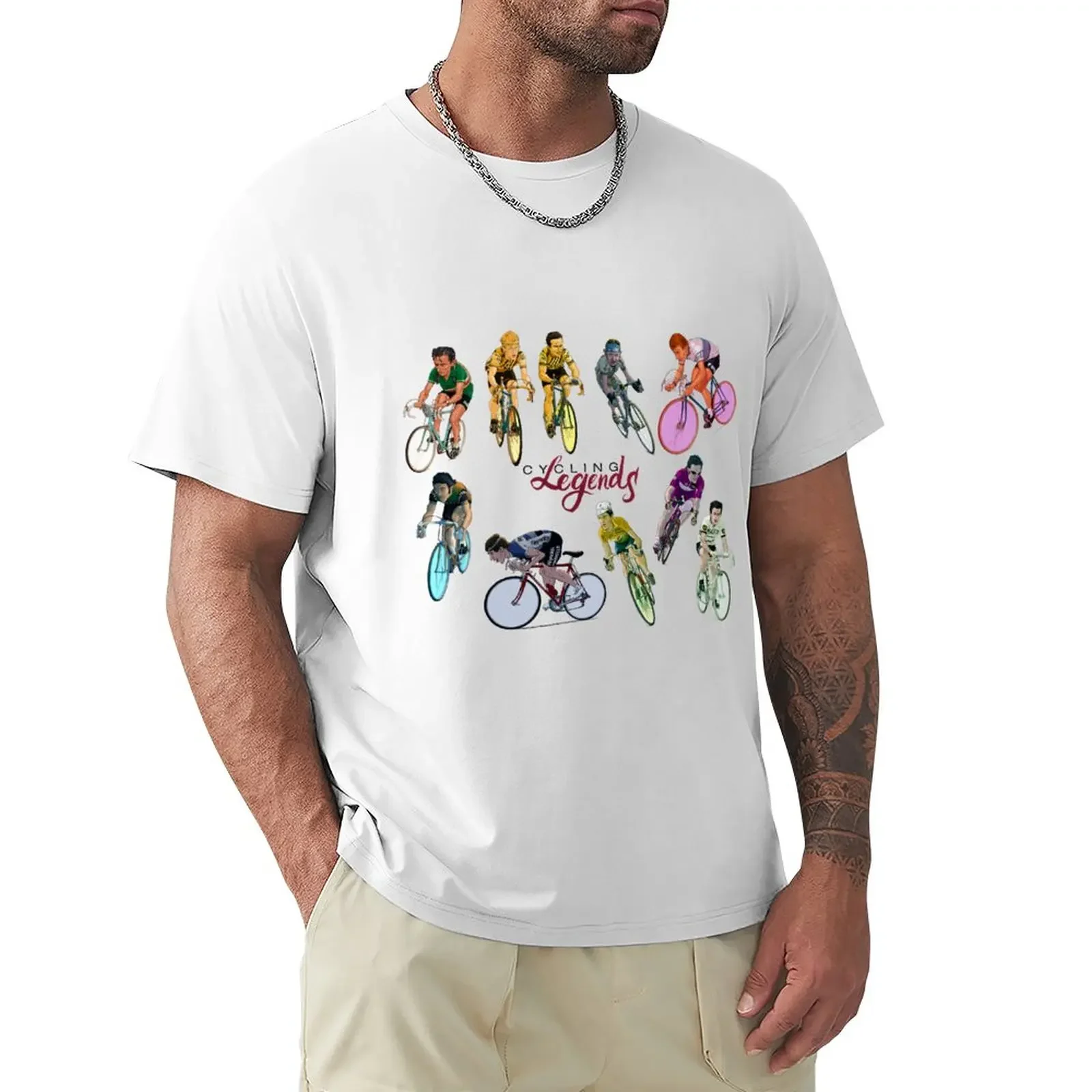 

Cycling Legends pattern T-Shirt anime clothes customs mens t shirt