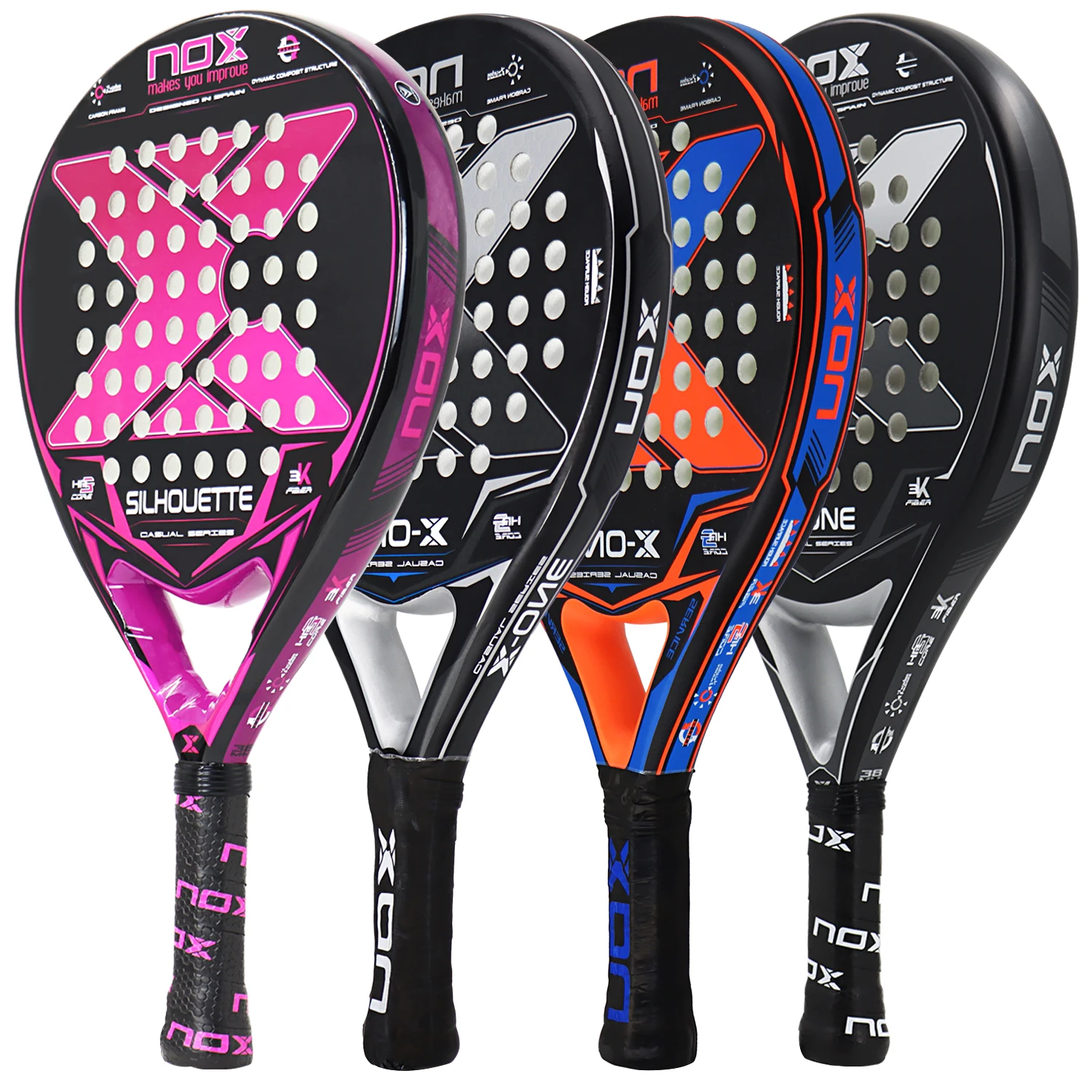 2022 Padel Racket Paddle Tennis Racket 3k Carbon Fiber SILHOUETTE Round Shape for Mens and Womens Padel Paddle