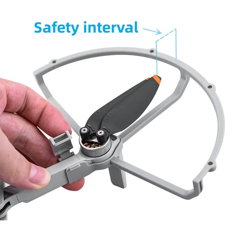 Vue détaillée du protège-hélices gris clair pour DJI Mini SE, Mini 2 et Mavic Mini