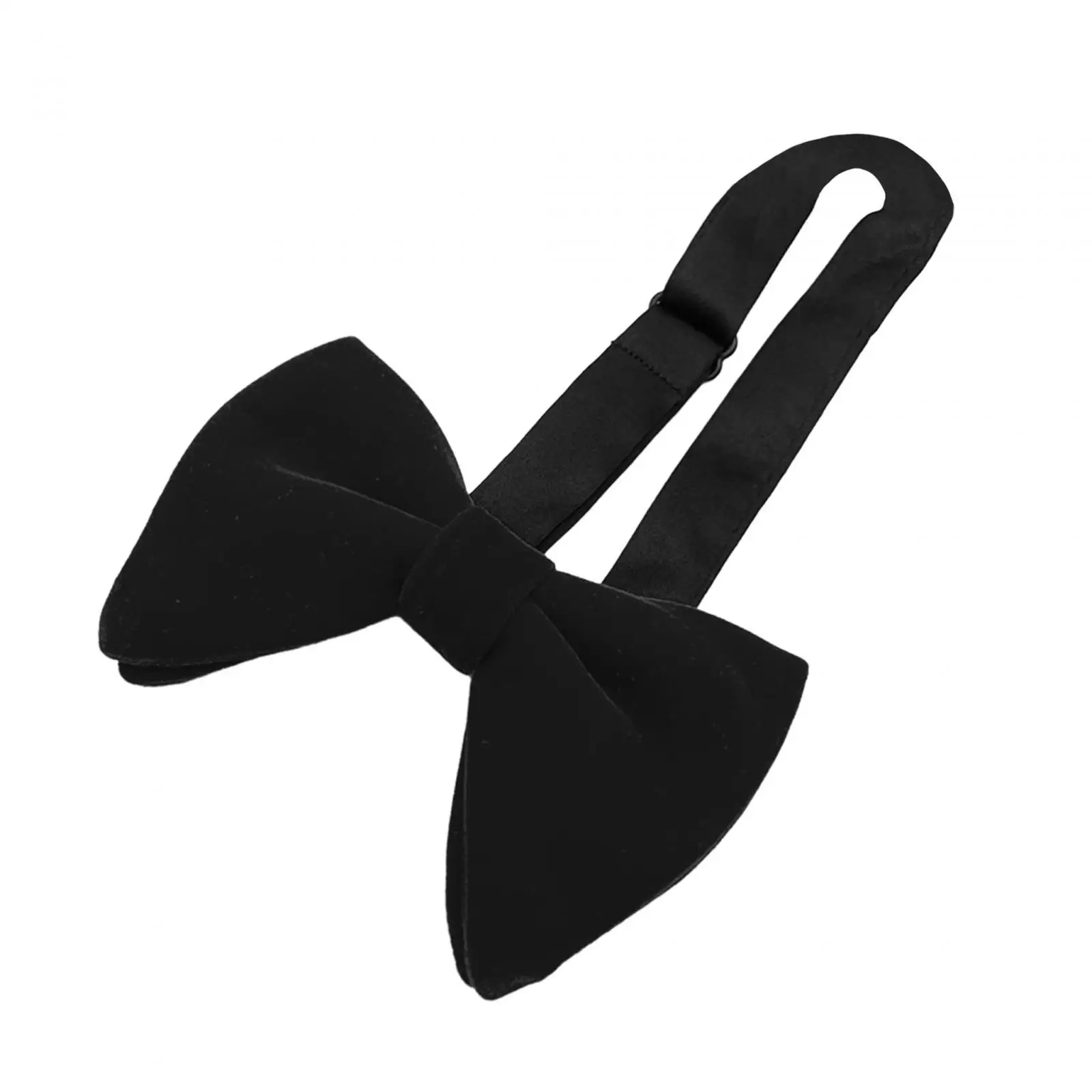 Men`s Velvet Bow Tie Solid Color Oversized Bow Tie for Tuxedo Party Wedding