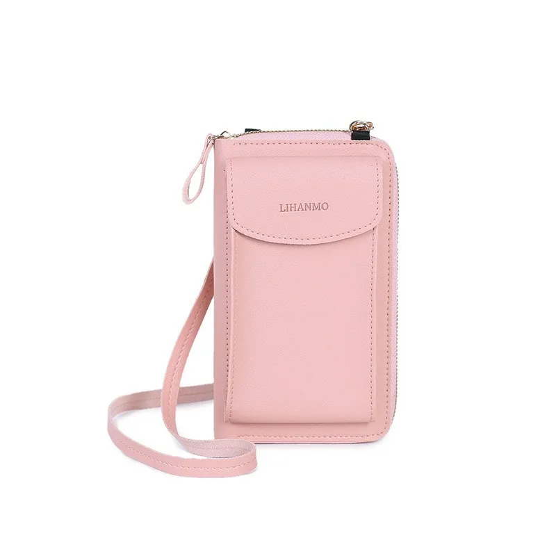 

Casual Cellphone Crossbody Bags PU Leather Zipper Credit Card Holder Clutch Money Bag Pocket Women’s Wallet