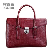 

ourui new arrival true crocodile leather male men briefcase Genuine crocodile leather men handbag male bag big men bag