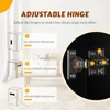 Kitchen Pantry Cabinet Microwave Stand 71" Freestanding Kitchen Storage Adjustable Shelves Pantry Furniture Glass Doors 5