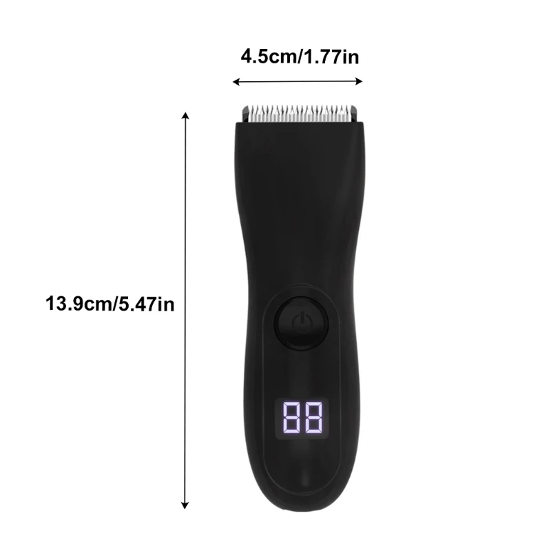 Electric Groin Hair Trimmer for Men Body Groomer & Pubic Waterproof Hair Trimmer