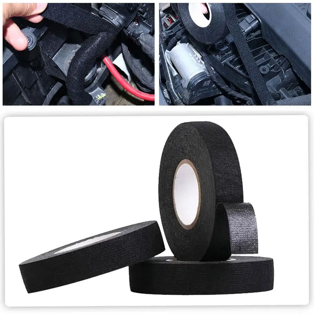 

15 Meter Electrical Tape Heat Resistant Harness Tape Cloth Tape Noise Car Fabric Adhesives Resistance Waterproof Tape Insul V0M3