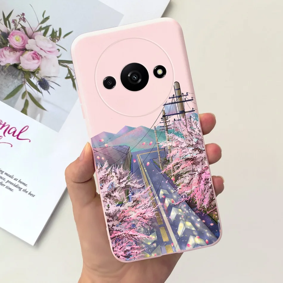 Fashion Moon Pattern Soft Silicone Protective Phone Case Back Cover