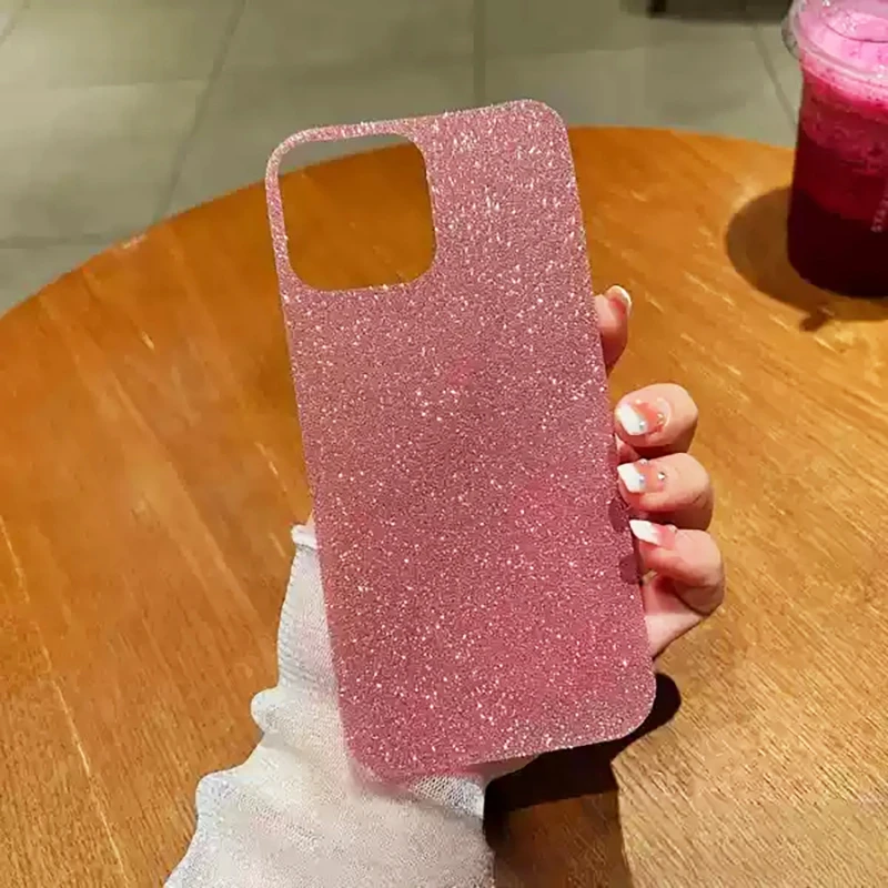 Luxury DIY Glitter Phone Case with Flash Stickers - Thin Cover Accessory
