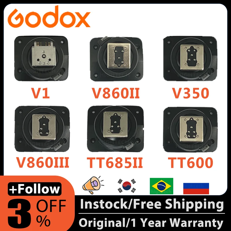 Godox TT600S V860III Flash Hot Shoe Replace Accessories compatible Speedlite V1 V860II V850III V350S TT685 TT685II TT350 TT600S