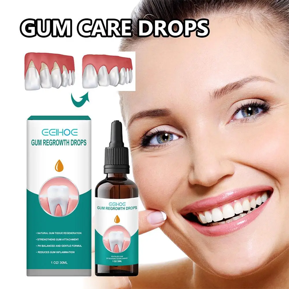 Gingival Repair Drops Teeth Whitening Oral Treatment Antibacteria 2PCS 30ml gum repair drops teeth whitening essence teeth whitening product teeth health product