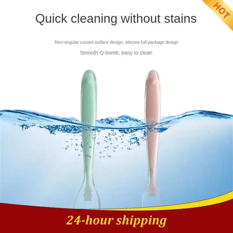 

Spoon Green Comfortable Taste Food Grade Silicone Can Be Used As A Molar Stick Smooth Without Corners Silicone Spoon Baby Spoon
