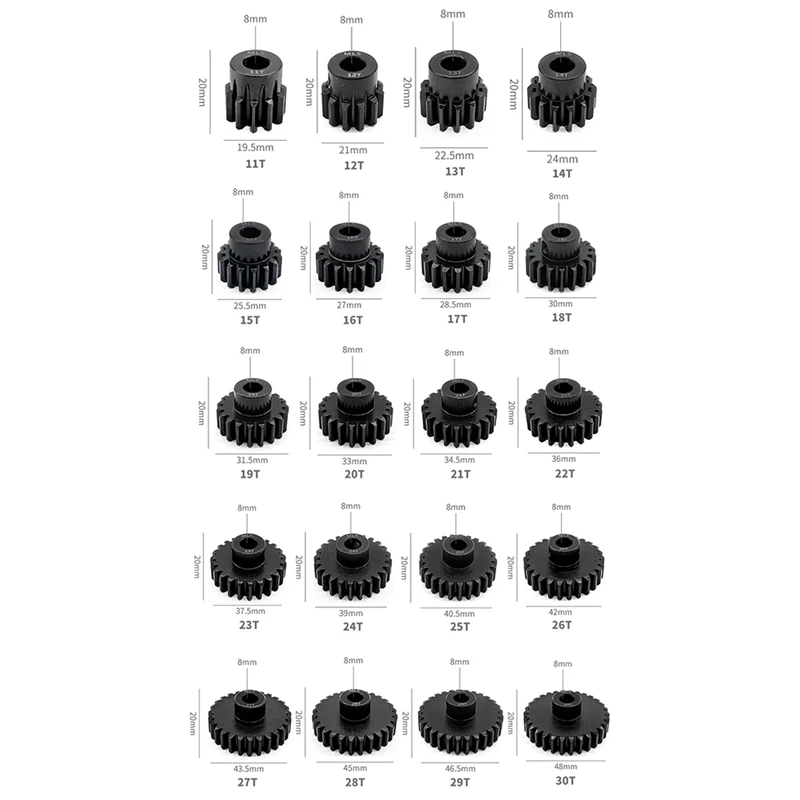 Remote Control Car Gear M1.5 Modulus 8.0 Inner Hole For Chrome Steel Motor Gear With M5 Machine Metric Screw