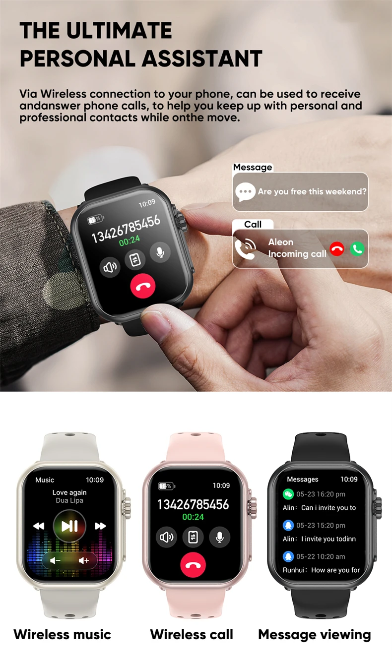 Smartwatch With Amoled Screen Gps And Bluetooth Call For Android Ios_voghion.com