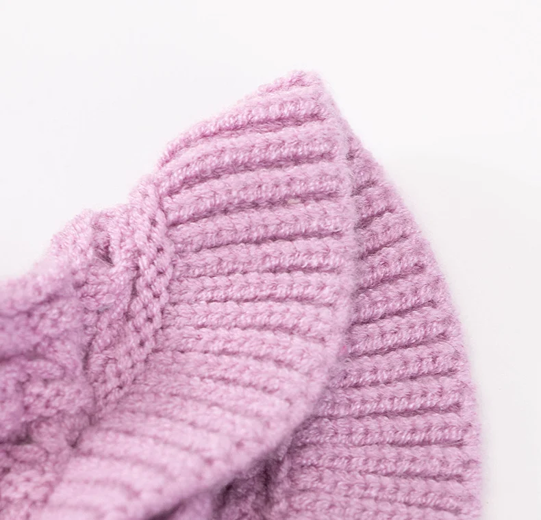 Dog Sweet Wool Dress - Purple And White Color
