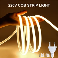 110V 220V Super Bright COB LED Strip with Switch FOB Tape Ribbon EU US Plug 35M 30M 25M 20M 15M 10M Neon Lights For Kitchen Room - Image 3
