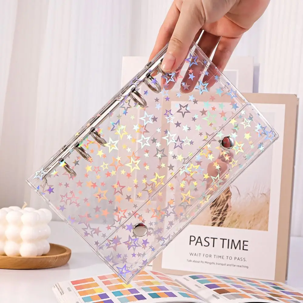Waterproof money savings challenge binder transparent PVC cover budget binder notebook colorful button closure