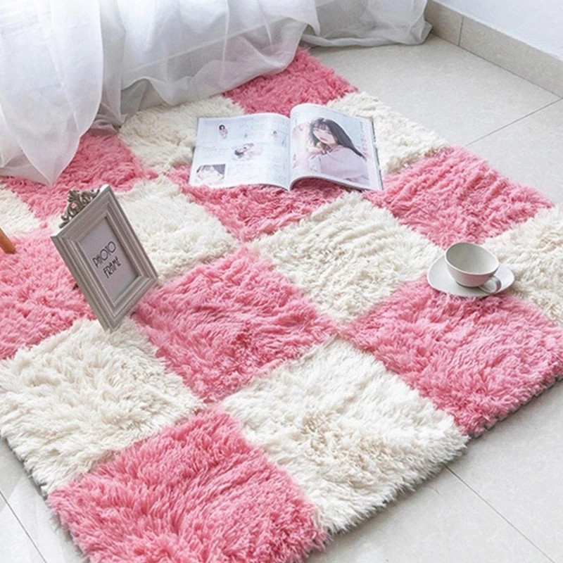 EVA Foam Floor Mat Plush Carpet Tiles Soft Puzzle Rug for Home Bedroom Yoga Room Gym Game
