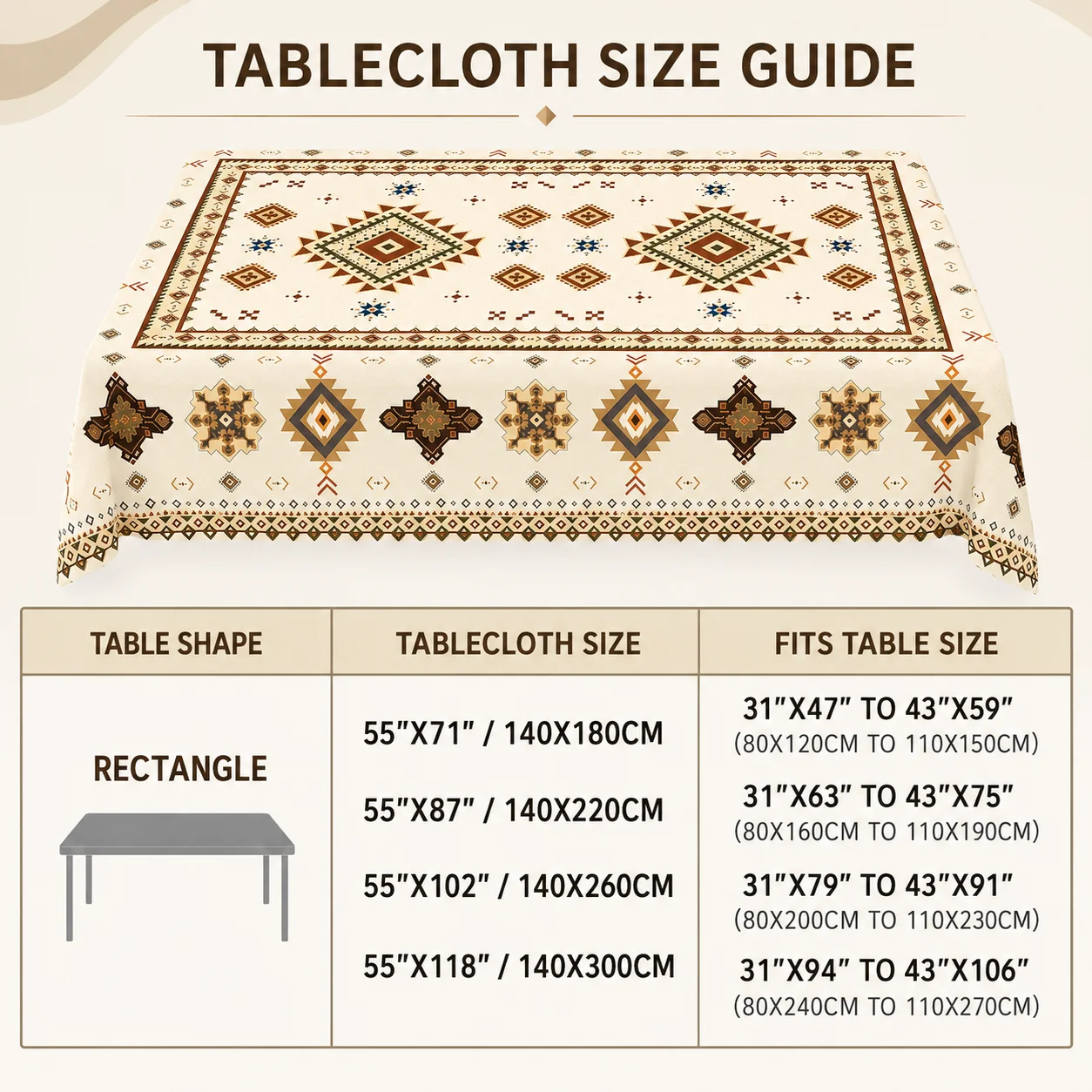 1pc Christmas Vintage Snowman Reindeer Sleigh Scene Tablecloth 2D Flat Printed Winter Holiday Dining Table Cover 6
