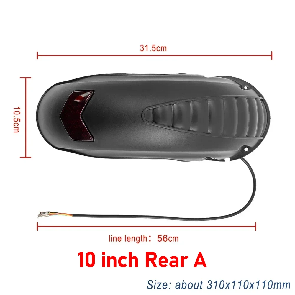 Vorder- und Hinterrad-Schutzblech mit LED-Bremslicht-Baugruppe für 8" 10" Elektroroller Anti-Spritz-Zubehör – Detail 9