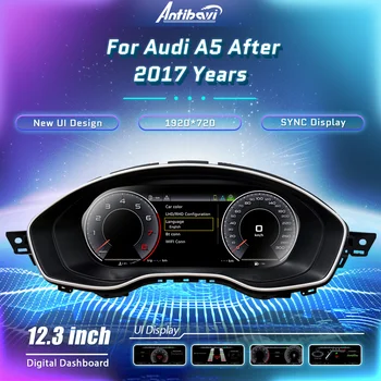 Velocímetro digital de 12.3'' para AUDI A5 posteriores a 2017, panel de tablero, instrumento de cabina virtual 1