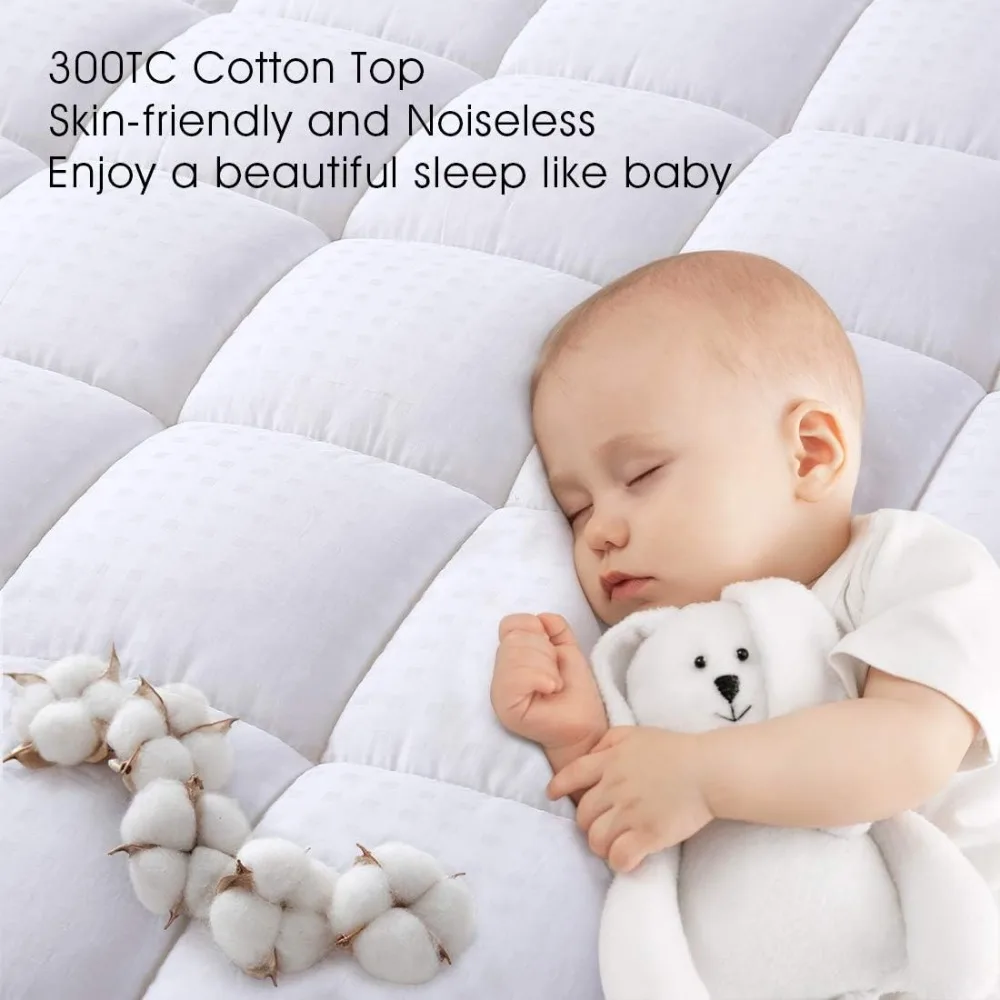 Extra large mattress cushion, top mattress cover, quilted bed cover, 8-21 inch deep pocket cooling surface layer 4