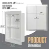 White Wood 2 Tier Recessed Wall Niche Shelves Shelf Insert Modern Contemporary Bathroom Bedroom Kitchen Storage Solution 3