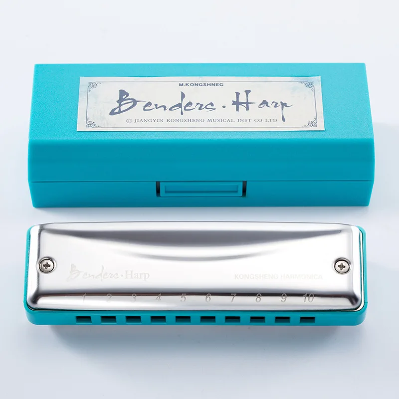 

10 Holes Diatonic Harmonica 20 Tone Blues Harp Key of C D E F Bb Mouth Organ Musical Instruments For Beginners Bendeis