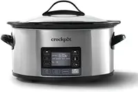 Programmable Slow Cooker (2102511) - Stainless Steel, 6 Qt 1