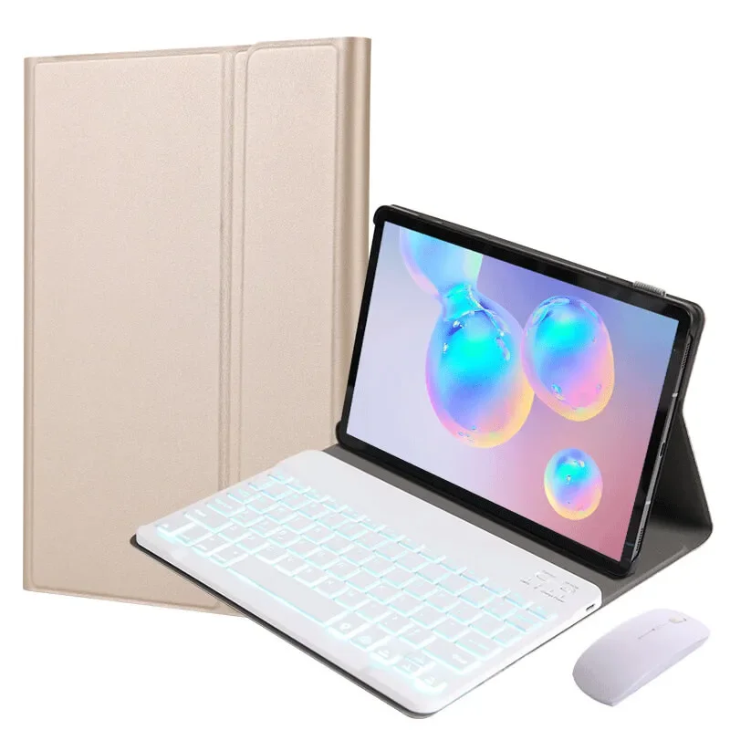 Enhanced Tablet Keyboard Case with 7-Color Backlit Cover