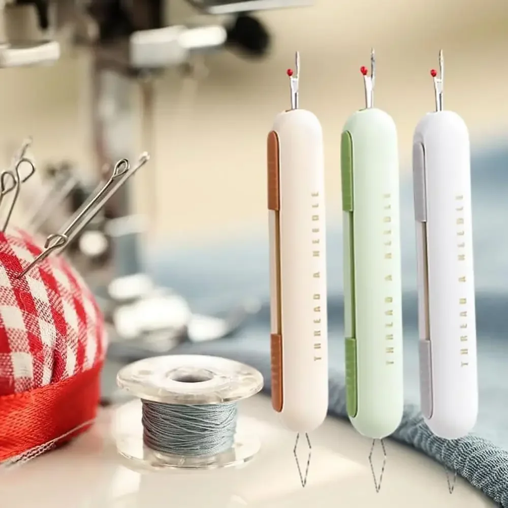 2 in 1 Double Head Needle Threader Remover Household Multifunctional Inserter Handmade Sewing Tools Portable Needle Threader