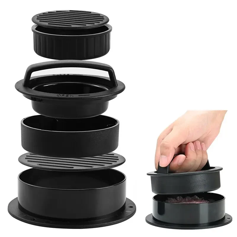 Round Hamburger Press Beef Grill Food-Grade ABS Hamburger Meat Press Cutlets Patty Mold Kitchen Gadgets Easy Meat Tool burger press burger maker