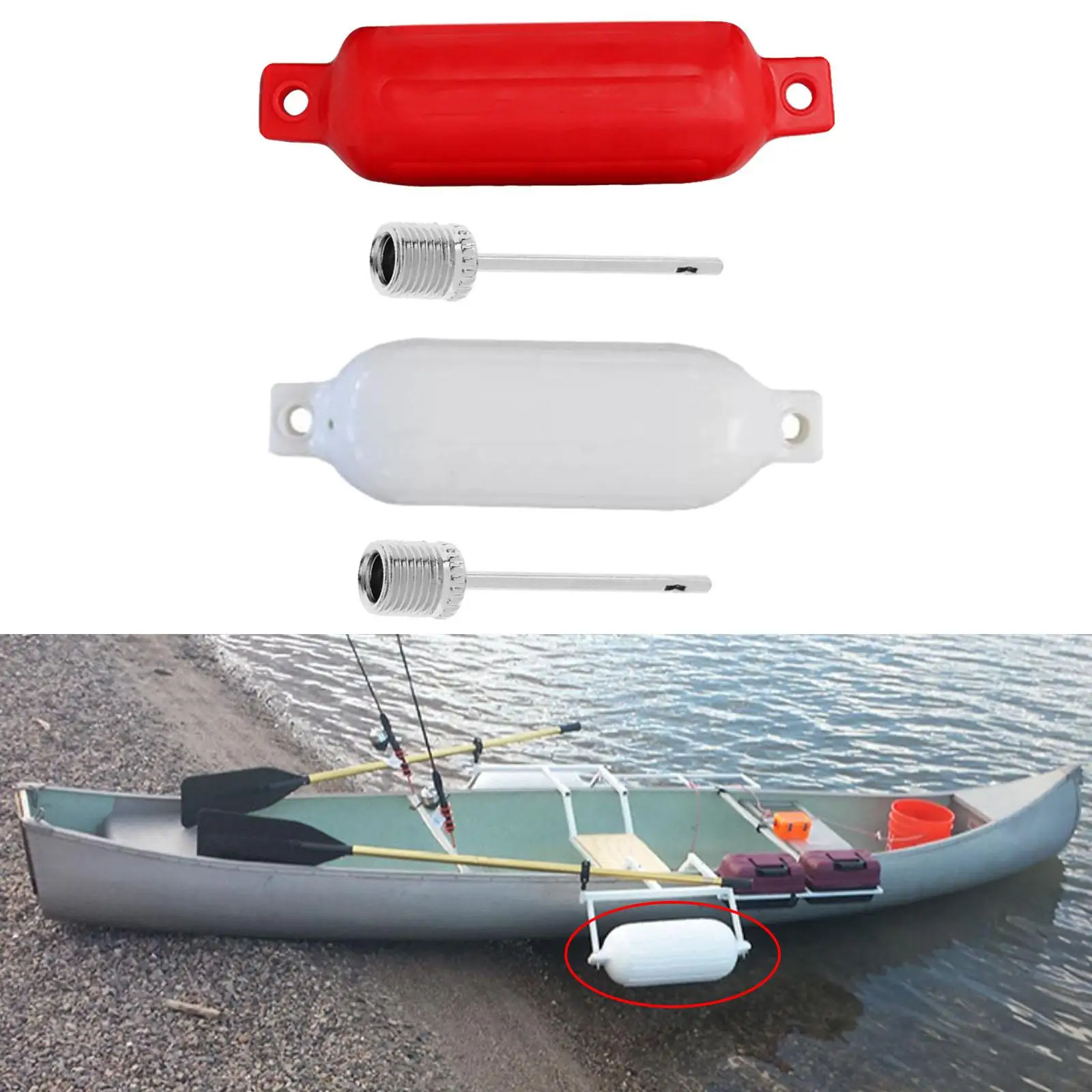 Marine Boat Bumpers Inflatable Reinforced Eye Ends Fender Pontoon Bumper Guards for Fishing Boats Pontoon boat bumper fender