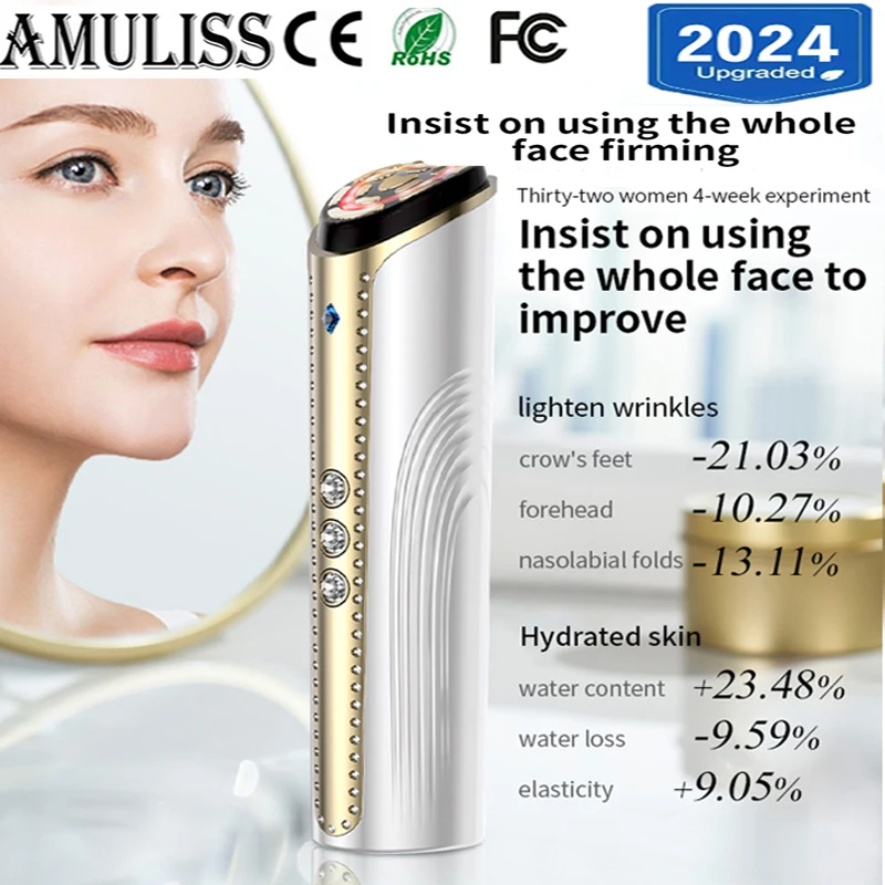 Фото Amuliss 2024, радиочастотный инструмент для красоты, устройство для ухода за кожей лица, антибликовое многофункциональное косметическое оборудование для домашнего использования №1