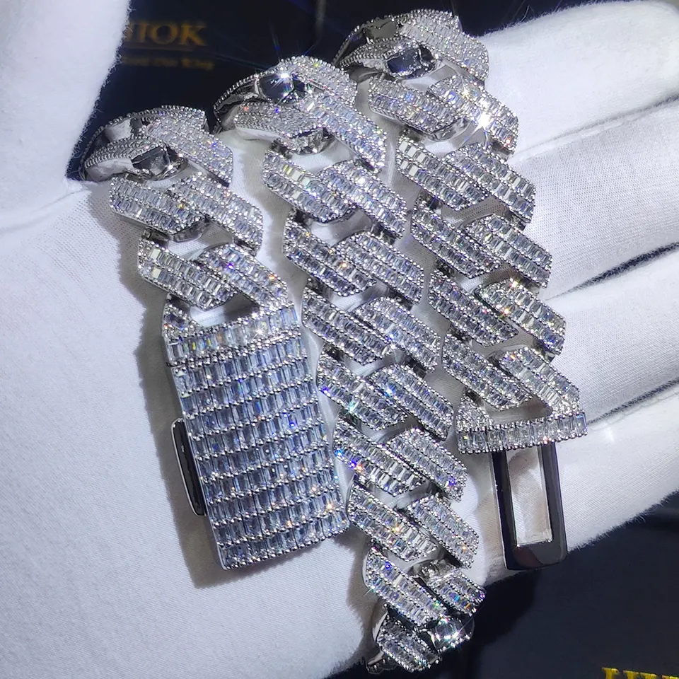 20MM Full Iced Out Cuban Link Chain Hip Hop 18K Gold Plated 5A