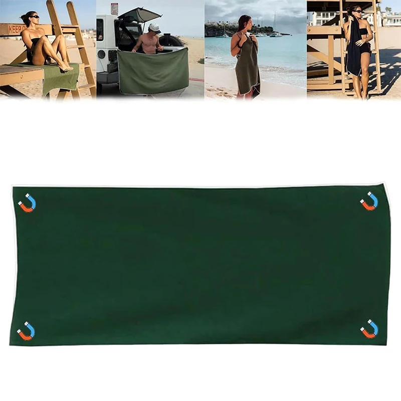 1PC Bath Towel Quick-Dry Sand-Resistant Beach Towel With Magnetic Closure For Travel, Swimming, Pool, Yoga, Hiking 4