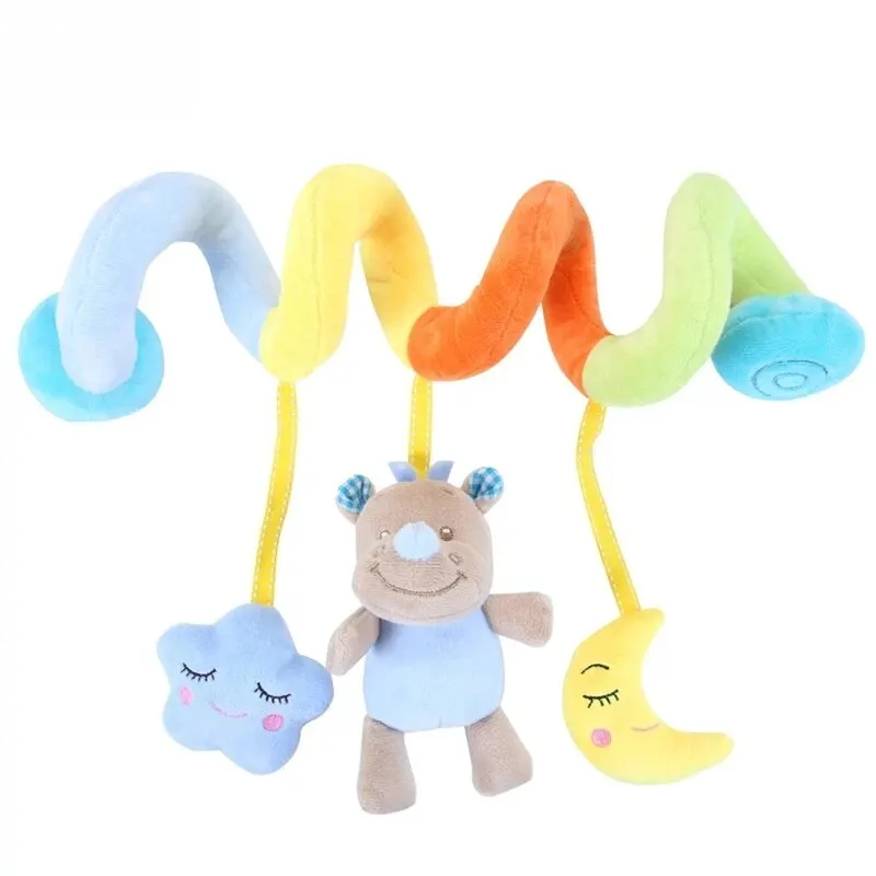 Cute Activity Musical Spiral Crib Stroller Car Seat Travel Hanging Toys Baby Boys Girls Rattles Toy - Image 3