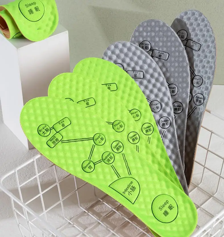 Orthopedic insoles heel insoles shoe inserts 2Pairs Foot Acupressure Insole for Men Women