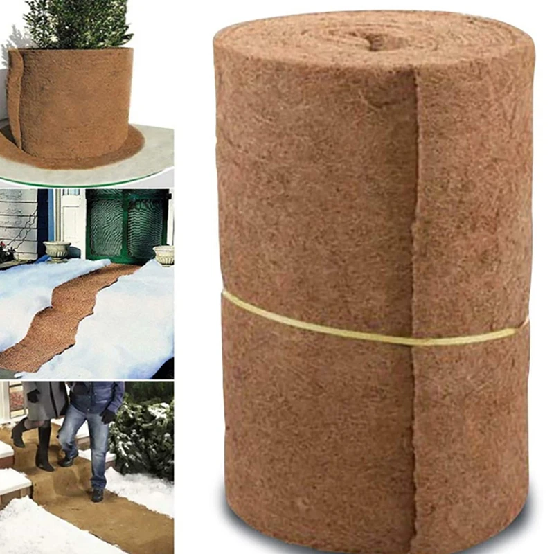 Natural Coconut Palm Fiber Liner Bulk Roll Mat Carpet Flower Basket Flowerpot Wall Basket Pet Reptile Carpet Non-slip Garden Mat