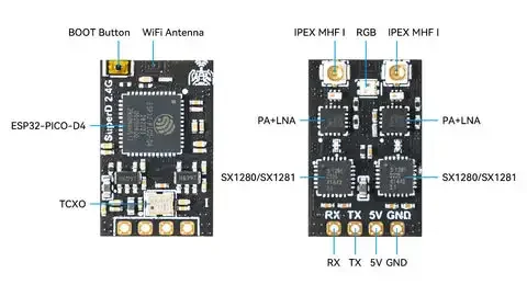 오리지널 BETAFPV SuperD ELRS 다이버시티 수신기 (옵션) 2.4GHz 918MHz 868MHz FPV 레이싱 드론 장거리 비행 UAV용